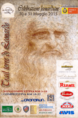 31 maggio Trail Leonardo - Vinci