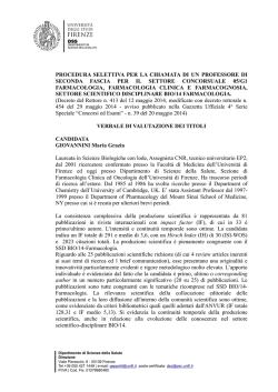 Il Direttore - Universit&agrave; degli Studi di Firenze