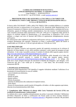 istruzioni procedura post card - Camera di Commercio di Mantova