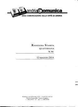 13 MAGGIO 2014 - Comune di Andria