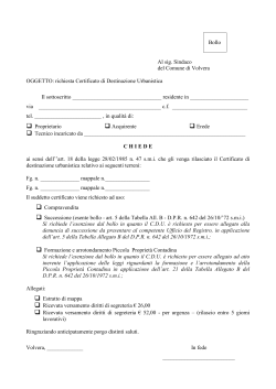 domanda cdu - Comune di Volvera