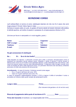 CVA iscrizione corsi - Circolo Velico Agno