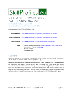 Web Business Analyst - IWA Italy Web Skills Profiles