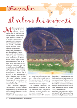Il veleno dei serprenti - VIS - Volontariato Internazionale per lo