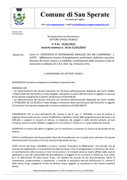 Determinazione per affidamento