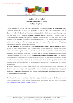 EMPIRIA_ descrizione Cre.S.Co. a Rovereto Sud