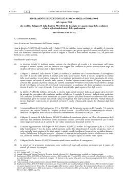 REGOLAMENTO DI ESECUZIONE (UE) N. 846/2014 DELLA