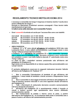 REGOLAMENTO TECNICO EICMA 2014 (italiano)