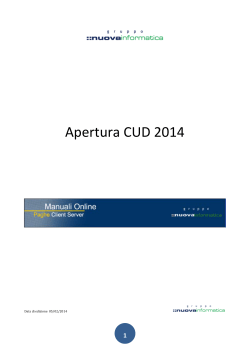 Apertura CUD 2014 - Nuova Informatica