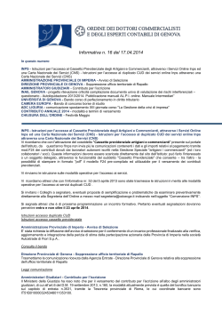 Informativa n. 16/14 - Ordine dei Dottori commercialisti di Genova