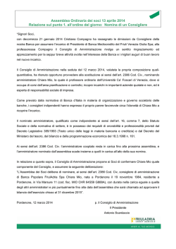 Relazione degli amministratori