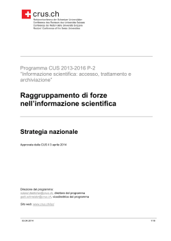 Strategia nazionale - Swissuniversities