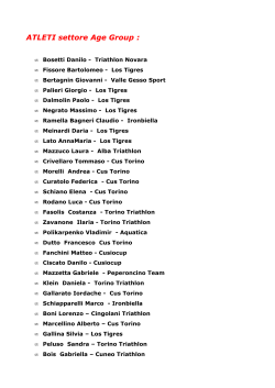 elenco atleti PREMIATI Piemonte 2013
