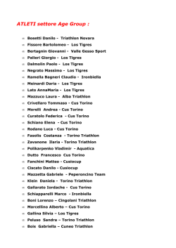 elenco atleti PREMIATI Piemonte 2013