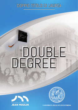 DOPPIO TITOLO DI LAUREA - Universit&agrave; degli Studi di Parma
