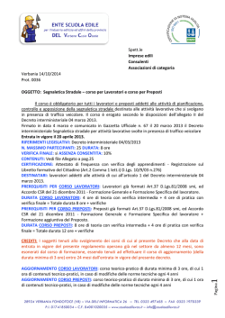 Download Informativa - Ente Scuola Edile VCO