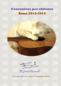 Canzoniere per chitarra 2013/14