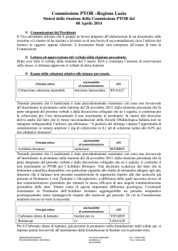 Commissione PTOR –Regione Lazio