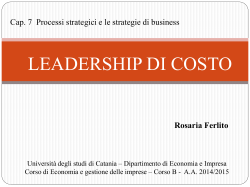 leadership di costo -r.ferlito - Economia e Gestione delle Imprese