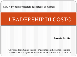 leadership di costo -r.ferlito - Economia e Gestione delle Imprese