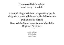 I mercoled&igrave; della salute anno 2014 II modulo Attualit&agrave; diagnostiche e