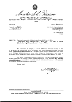 DIPARTIMENTO GIUSTIZIA MINORILE Centro Giustizia