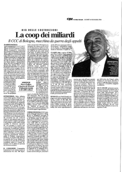 Il CCC di Bologna, cchina da guerra degli appalti