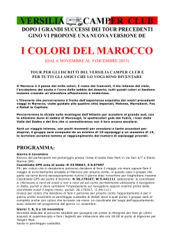 I COLORI DEL MAROCCO - Versilia Camper Club