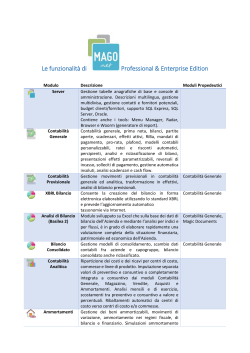 Funzionalità di Mago.net PROFESSIONAL Edition