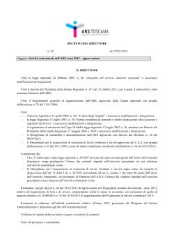 documento - Agenzia Regionale di Sanità della Toscana