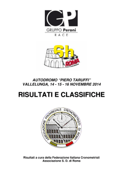 Classifiche - Gruppo Peroni Race