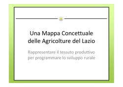 Una Mappa Concettuale delle Agricolture del Lazio
