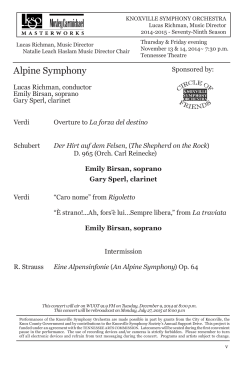 Alpine Symphony - Knoxville Symphony Orchestra
