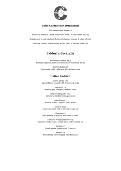 Ground Floor Bar Dinner Menu