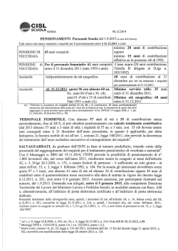 Pensionamenti Personale Scuola dal 01_09_2015