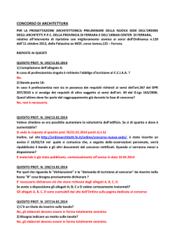 risposte ai quesiti - Ordine degli Architetti di Ferrara