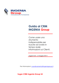 Guida al CRM INGENIA Group