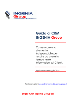 Guida al CRM INGENIA Group