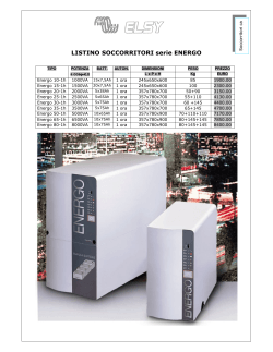 LISTINO SOCCORRITORI serie ENERGO - elsy