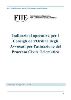 Indicazioni operative - Consiglio Nazionale Forense