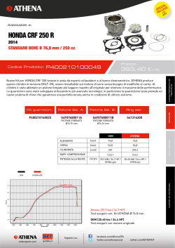 Kit cilindro Standard BORE per HONDA CRF 250
