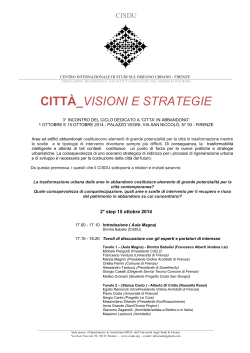 CITTÀ_VISIONI E STRATEGIE - Ordine degli Architetti di Firenze