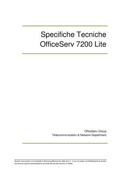 Specifiche Tecniche OfficeServ 7200 Lite