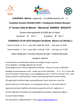 regolamento gara - Home Fondazione Andrea Rossato
