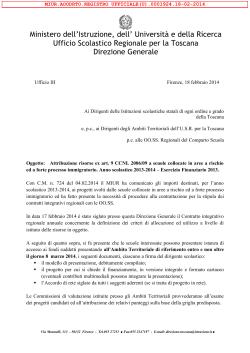 Nota USR - Ufficio XVIII - Ambito Territoriale della Provincia di Siena