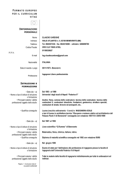 Curriculum - Pagina di Benvenuto - studiogiona laboratorio di