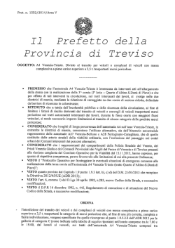 Il Preftto della Provincia di Treviso