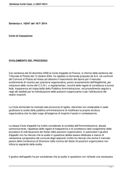Sentenza Corte Cass. n.16247-2014