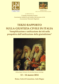 terzo rapporto sulla giustizia civile in italia