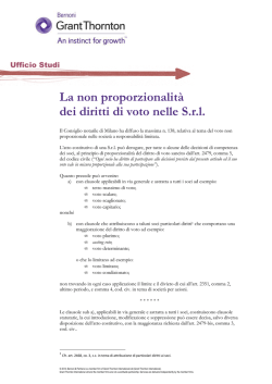 Diritto voto nelle Srl - Bernoni Grant Thornton